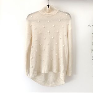 Cream Madewell Turtleneck Wool Sweater